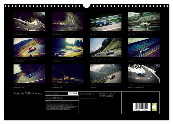 Produktbild: Porsche 356 - Racing (Wandkalender 2026 DIN A3 quer), CALVENDO Monatskalender