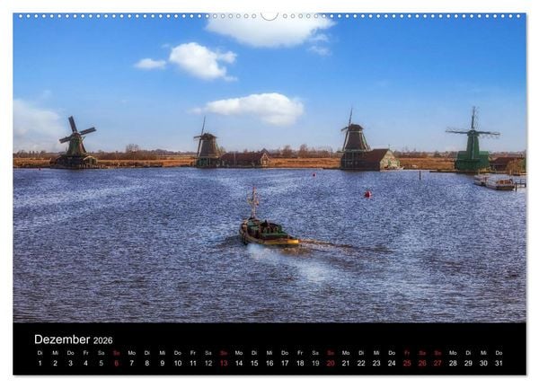 Produktbild: Die Niederlande (hochwertiger Premium Wandkalender 2026 DIN A2 quer), Kunstdruck in Hochglanz