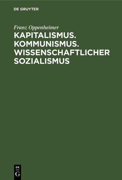 Produktbild: Kapitalismus. Kommunismus. Wissenschaftlicher Sozialismus