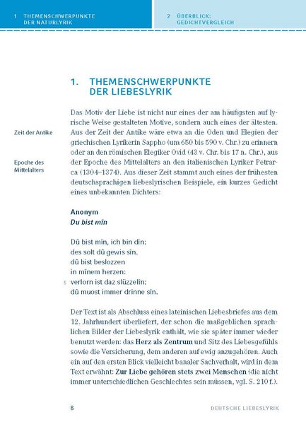 Produktbild: Deutsche Liebeslyrik vom Barock bis zur Gegenwart