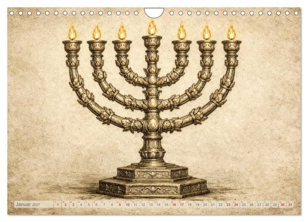 Produktbild: Die Ger&auml;te in der Stiftsh&uuml;tte - Bilder und hebr&auml;ische Begriffe (Wandkalender 2027 DIN A4 quer), CALVENDO Monatskalender