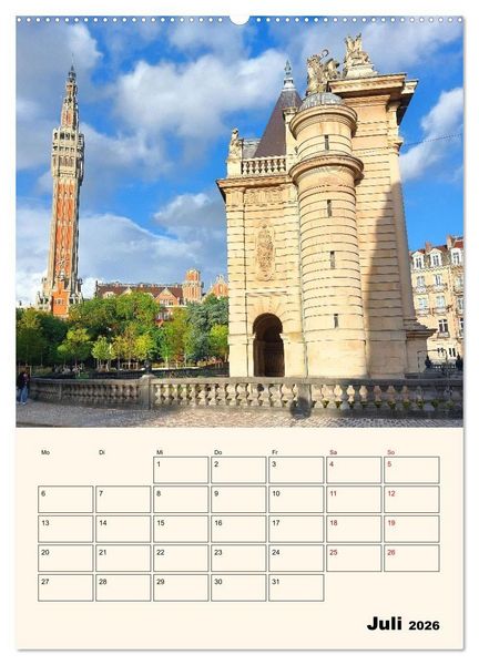Produktbild: Lille - Lebendige Metropole (Wandkalender 2026 DIN A2 hoch), CALVENDO Monatskalender