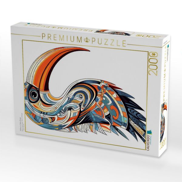 Produktbild: CALVENDO Puzzle Pelikan im Tattoo Design | 2000 Teile Lege-Gr&ouml;&szlig;e 90x67cm Foto-Puzzle f&uuml;r gl&uuml;ckliche Stunden
