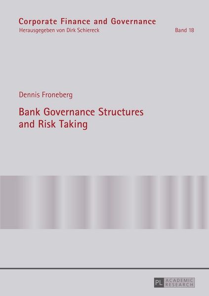 Produktbild: Bank Governance Structures and Risk Taking