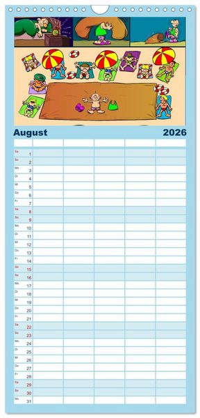 Produktbild: Familienplaner 2026 - Trumix Cartoons - Dumm gelaufen mit 5 Spalten (Wandkalender, 21 x 45 cm) CALVENDO