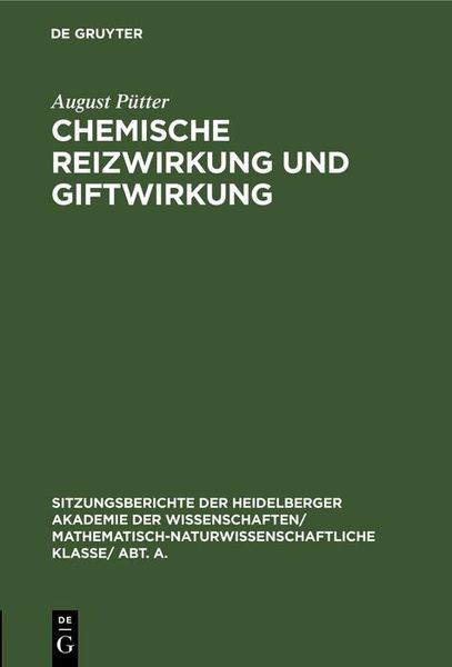 Produktbild: Chemische Reizwirkung und Giftwirkung