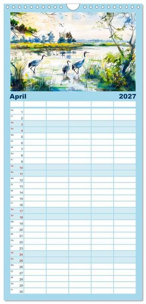 Produktbild: Familienplaner 2027 - Havelland Flair - Immer in Flussn&auml;he mit 5 Spalten (Wandkalender, 21 x 45 cm) CALVENDO