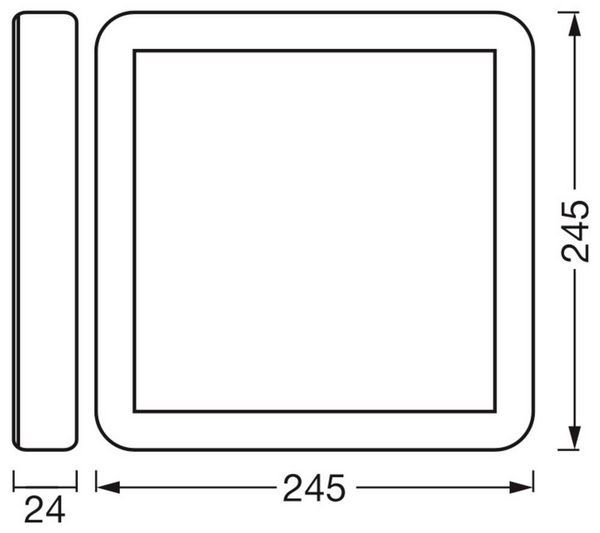 Produktbild: OSRAM HOMELIGHTING 4099854604829 Deckenleuchte, LED-Deckenleuchte Schwarz