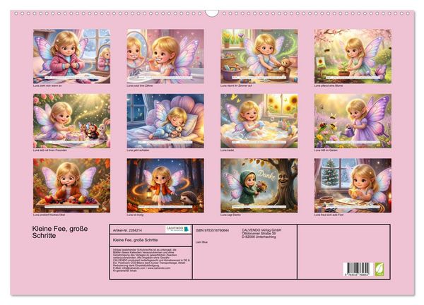 Produktbild: Kleine Fee, gro&szlig;e Schritte (Wandkalender 2027 DIN A2 quer), CALVENDO Monatskalender