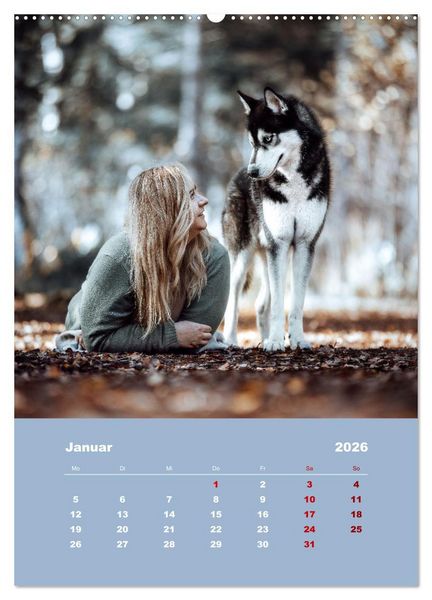 Produktbild: Du und ich - Dreamteamfotografie - Mensch und Hund (hochwertiger Premium Wandkalender 2026 DIN A2 hoch), Kunstdruck in Hochglanz