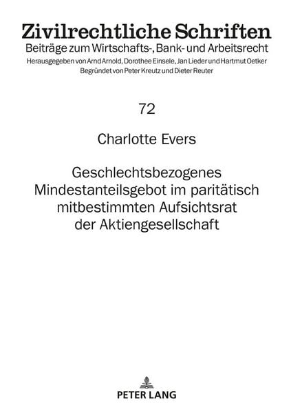 Produktbild: Geschlechtsbezogenes Mindestanteilsgebot im paritaetisch mitbestimmten Aufsichtsrat der Aktiengesellschaft