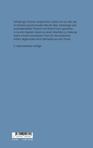 Produktbild: Schwierige Themen ansprechen in psychosozialen Berufen