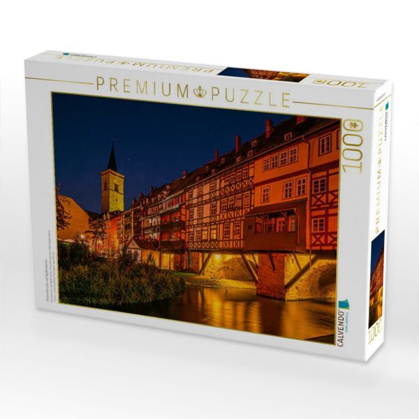 Produktbild: CALVENDO Puzzle Kr&auml;merbr&uuml;cke mit &Auml;gidienkirche | 1000 Teile Lege-Gr&ouml;&szlig;e 64x48cm Foto-Puzzle f&uuml;r gl&uuml;ckliche Stunden