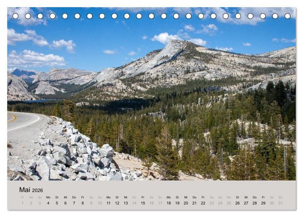 Produktbild: Yosemite, Entlang der Tioga Road (Tischkalender 2026 DIN A5 quer), CALVENDO Monatskalender