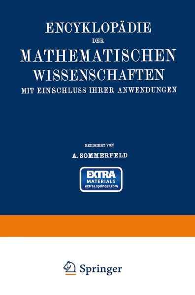 Produktbild: Encyklop&auml;die der mathematischen Wissenschaften mit Einschluss ihrer Anwendungen