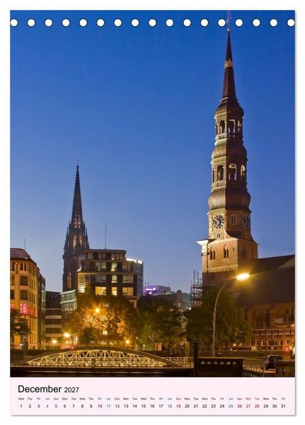 Produktbild: Hamburg - Life Along the Water (Desk Calendar 2027 DIN A5 portrait), CALVENDO 12 Month DeskCalendar