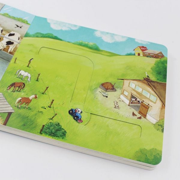 Produktbild: Meine Schiebebahn-Pappe (Soundbuch): Fahr mit auf dem Bauernhof