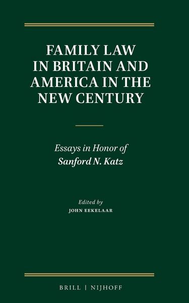 Produktbild: Family Law in Britain and America in the New Century