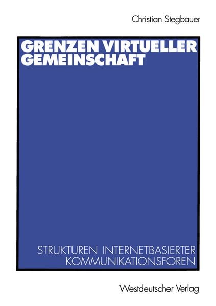 Produktbild: Grenzen virtueller Gemeinschaft