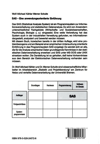 Produktbild: SAS &mdash; Eine anwendungs-orientierte Einf&uuml;hrung