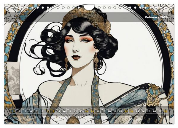 Produktbild: Yolanda's portraits, a graphic portfolio (Wall Calendar 2026 DIN A4 landscape), CALVENDO 12 Month Wall Calendar
