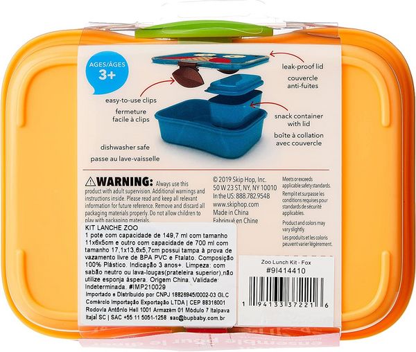 Produktbild: Du wirst dieses bunte, 4-teilige Set lieben, das sich hervorragend eignet, um das Pausenbrot in die Schule oder einen Snack in den Park mitzunehmen. Das Set f&uuml;r &bdquo;gro&szlig;e Kinder&ldquo; f&ouml;rdert das selbstst&auml;ndige Essen und enth&auml;lt einen kleineren Snackbeh&auml;lter