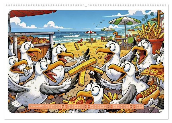 Produktbild: Gierige M&ouml;wen - Comic (Wandkalender 2027 DIN A2 quer), CALVENDO Monatskalender