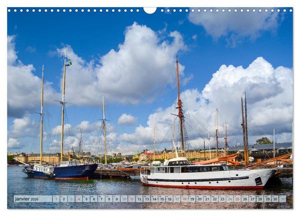Produktbild: Stockholm - Vues maritimes (Calendrier mural 2026 DIN A3 vertical), CALVENDO calendrier mensuel