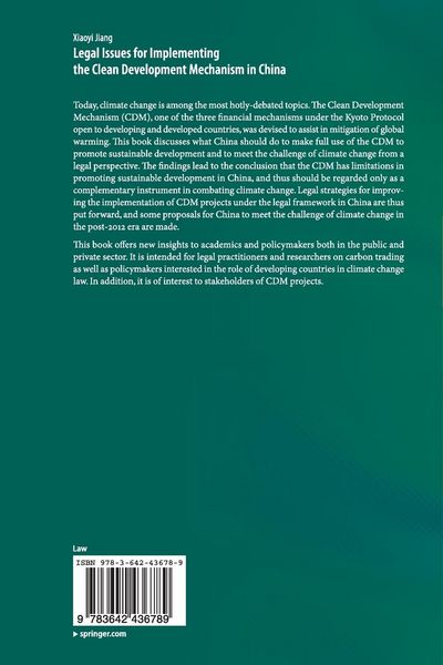 Produktbild: Legal Issues for Implementing the Clean Development Mechanism in China