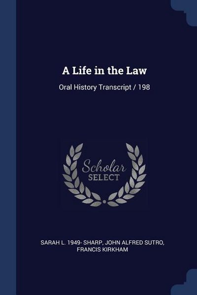 Produktbild: A Life in the Law