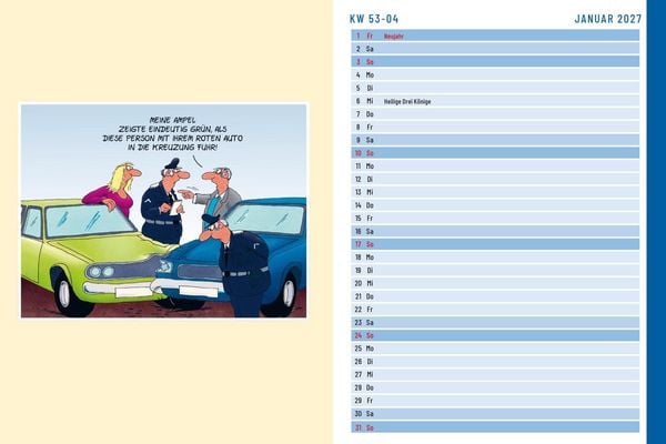 Produktbild: Uli Stein Terminplaner 2027: Taschenkalender