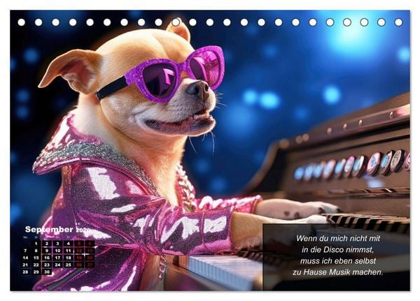 Produktbild: Lustige Chihuahua-Momente (Tischkalender 2026 DIN A5 quer), CALVENDO Monatskalender