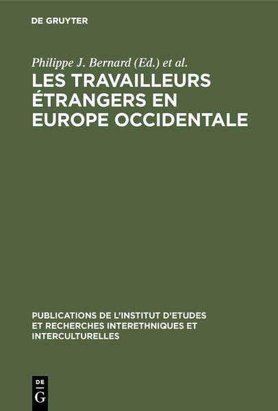 Produktbild: Les Travailleurs &eacute;trangers en Europe occidentale