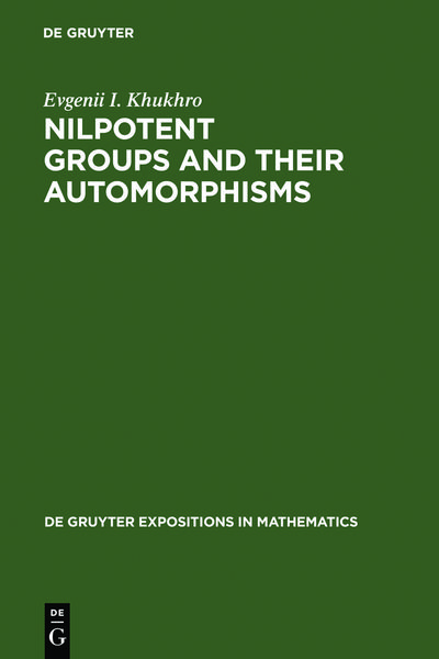 Produktbild: Nilpotent Groups and their Automorphisms