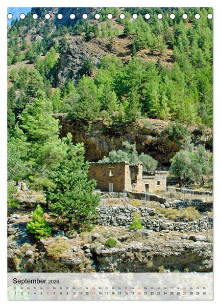 Produktbild: Naturerlebnis Samaria Schlucht auf Kreta (Tischkalender 2026 DIN A5 hoch), CALVENDO Monatskalender