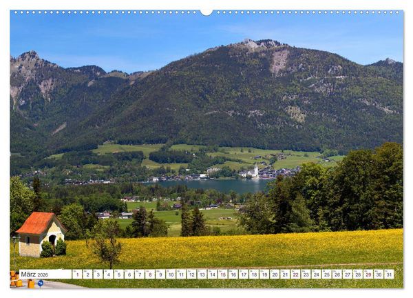 Produktbild: Der sch&ouml;ne Wolfgangsee im Salzkammergut (hochwertiger Premium Wandkalender 2026 DIN A2 quer), Kunstdruck in Hochglanz