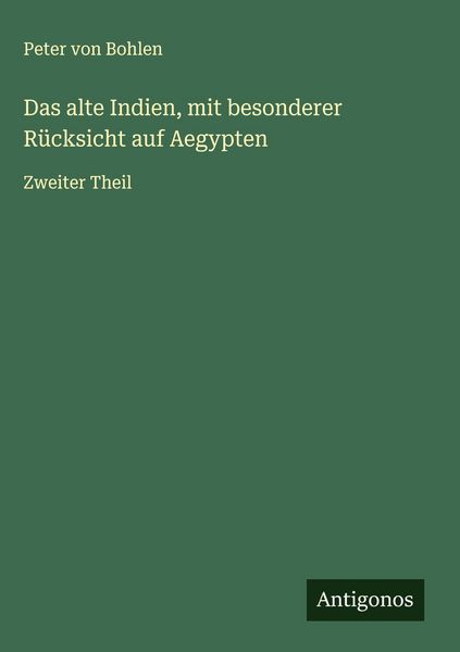 Produktbild: Das alte Indien, mit besonderer R&uuml;cksicht auf Aegypten