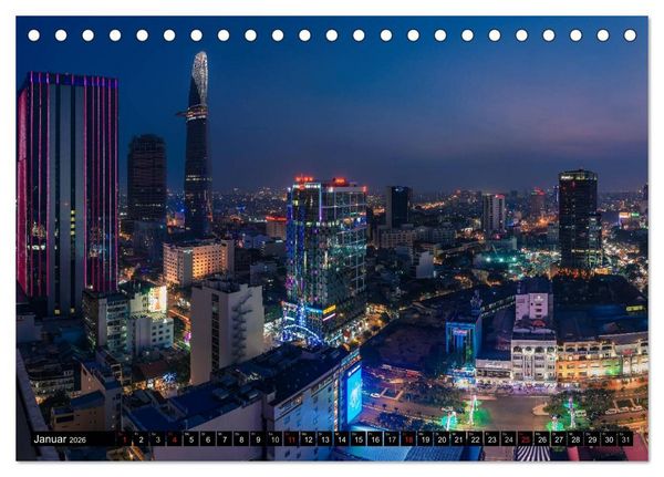 Produktbild: VIETNAM - Von Saigon nach Hanoi (Tischkalender 2026 DIN A5 quer), CALVENDO Monatskalender