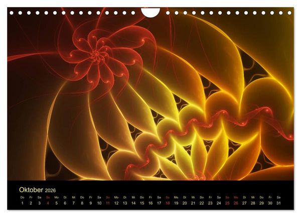 Produktbild: Exklusive Fraktalkunst / AT-Version (Wandkalender 2026 DIN A4 quer), CALVENDO Monatskalender
