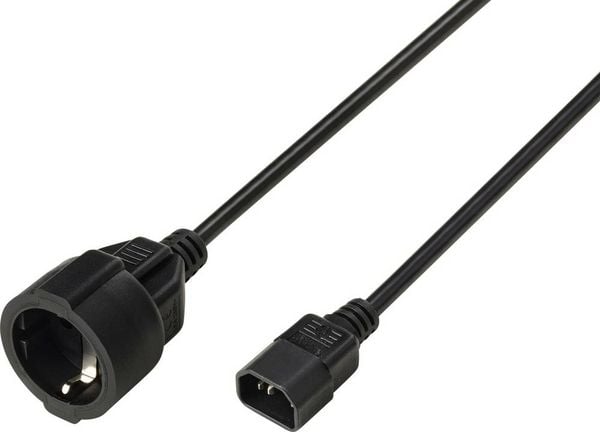 Produktbild: Sygonix SY-7154200 Strom Anschlusskabel Schwarz 0.30m