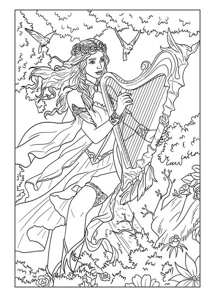 Produktbild: Fantasy &ndash; Malbuch f&uuml;r M&auml;dchen ab 10 Jahren mit 50 handgezeichneten Ausmalmotiven