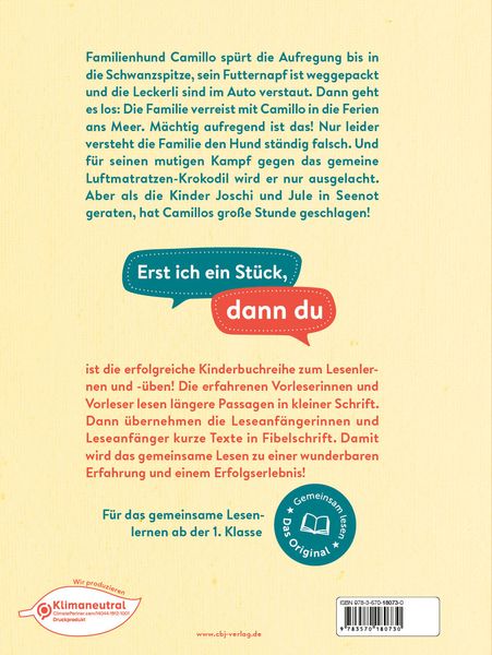 Produktbild: Erst ich ein St&uuml;ck, dann du - Camillo &ndash; ein Hund macht Ferien