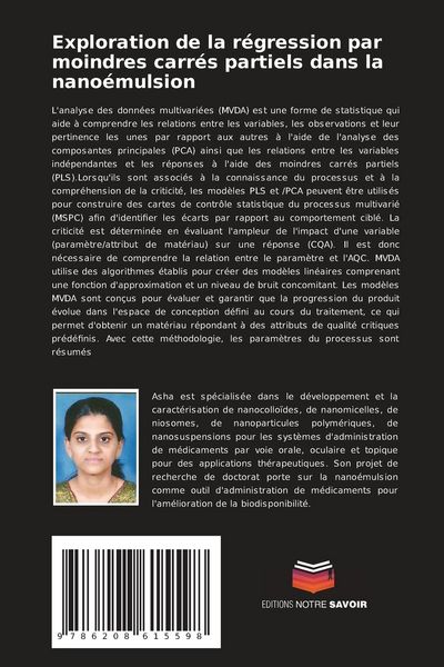 Produktbild: Exploration de la r&eacute;gression par moindres carr&eacute;s partiels dans la nano&eacute;mulsion