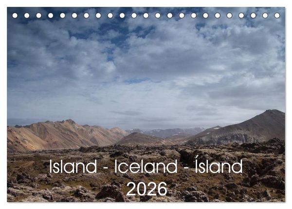 Island - Iceland - Ísland (Tischkalender 2026 DIN A5 quer), CALVENDO Monatskalender