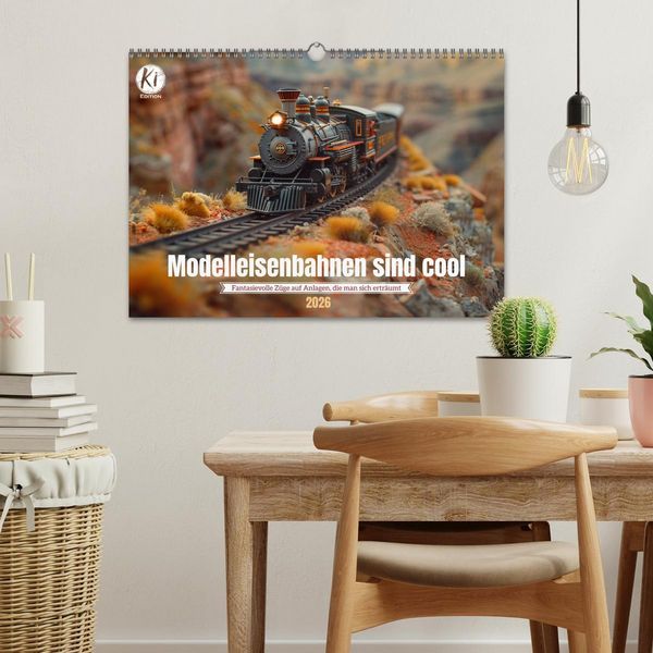 Produktbild: Modelleisenbahnen sind cool (Wandkalender 2026 DIN A3 quer), CALVENDO Monatskalender