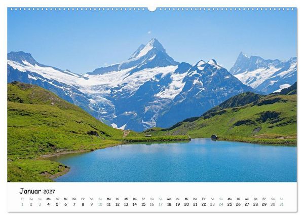 Produktbild: Faszination Berner Oberland - Wanderlust und Gipfelblick (Wandkalender 2027 DIN A2 quer), CALVENDO Monatskalender
