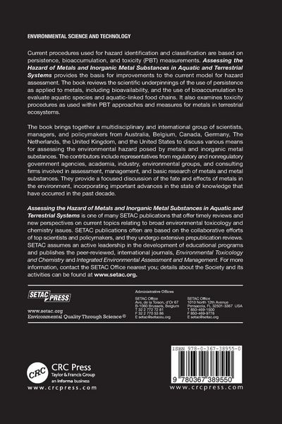 Produktbild: Assessing the Hazard of Metals and Inorganic Metal Substances in Aquatic and Terrestrial Systems