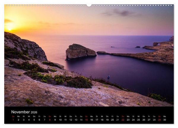 Produktbild: Maltesische Ansichten (Wandkalender 2026 DIN A2 quer), CALVENDO Monatskalender