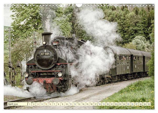 Produktbild: Dampfloks - eindrucksvolle Lokomotiven (Wandkalender 2026 DIN A3 quer), CALVENDO Monatskalender