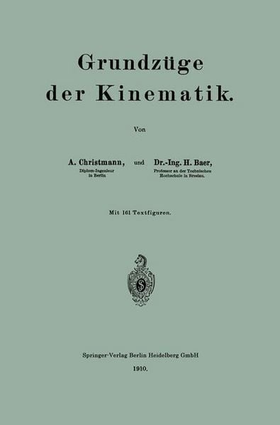 Produktbild: Grundz&uuml;ge der Kinematik